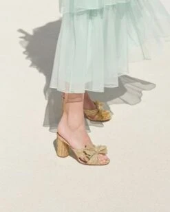 Women's Penny Pleated High Heel Slide Sandals - Loeffler Randall -Loeffler Randall 11397117 fpx