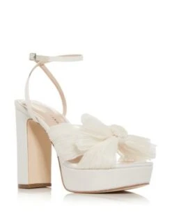 Women's Natalia Pleated Platform High Block Heel Sandals - Loeffler Randall 26 Women's Natalia Pleated Platform High Block Heel Sandals - Loeffler Randall -Loeffler Randall 12084145 fpx