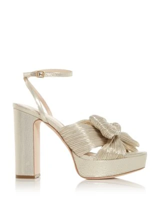 Women's Natalia Pleated Platform High Block Heel Sandals - Loeffler Randall 5 Women's Natalia Pleated Platform High Block Heel Sandals - Loeffler Randall - Image 3