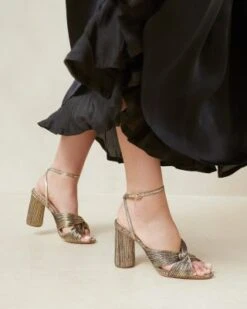 Women's Pleated Twist Ankle Strap Sandals - Loeffler Randall -Loeffler Randall 12389519 fpx