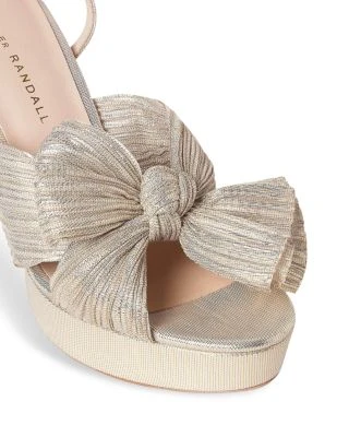 Women's Natalia Pleated Platform High Block Heel Sandals - Loeffler Randall 11 Women's Natalia Pleated Platform High Block Heel Sandals - Loeffler Randall - Image 9