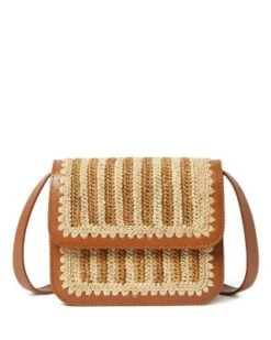 Loeffler Randall 15 Kenton Crocheted Raffia & Leather Crossbody - Loeffler Randall