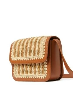 Kenton Crocheted Raffia & Leather Crossbody - Loeffler Randall -Loeffler Randall 12923601 fpx