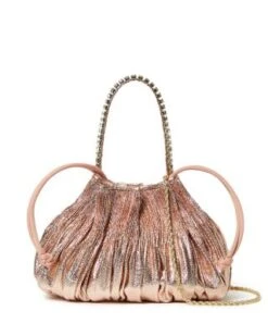 Layne Pleated Metallic Clutch - Loeffler Randall