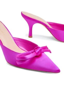 Women Loeffler Randall Amyra Knot-detail Satin Mules -Loeffler Randall 19442710 44631620 1000