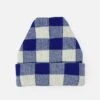 Loeffler Randall Checker Beanie - Beanie - Blue/Cream Plaid 1 Loeffler Randall Checker Beanie - Beanie - Blue/Cream Plaid -Loeffler Randall 25207d666fbe493794d2d2181a075583