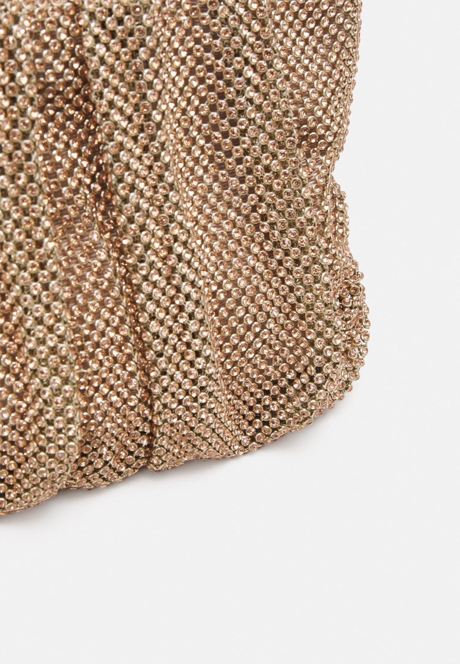 Loeffler Randall Crystal Gathered Flat - Clutch - Light Peach 6 Loeffler Randall Crystal Gathered Flat - Clutch - Light Peach - Image 5