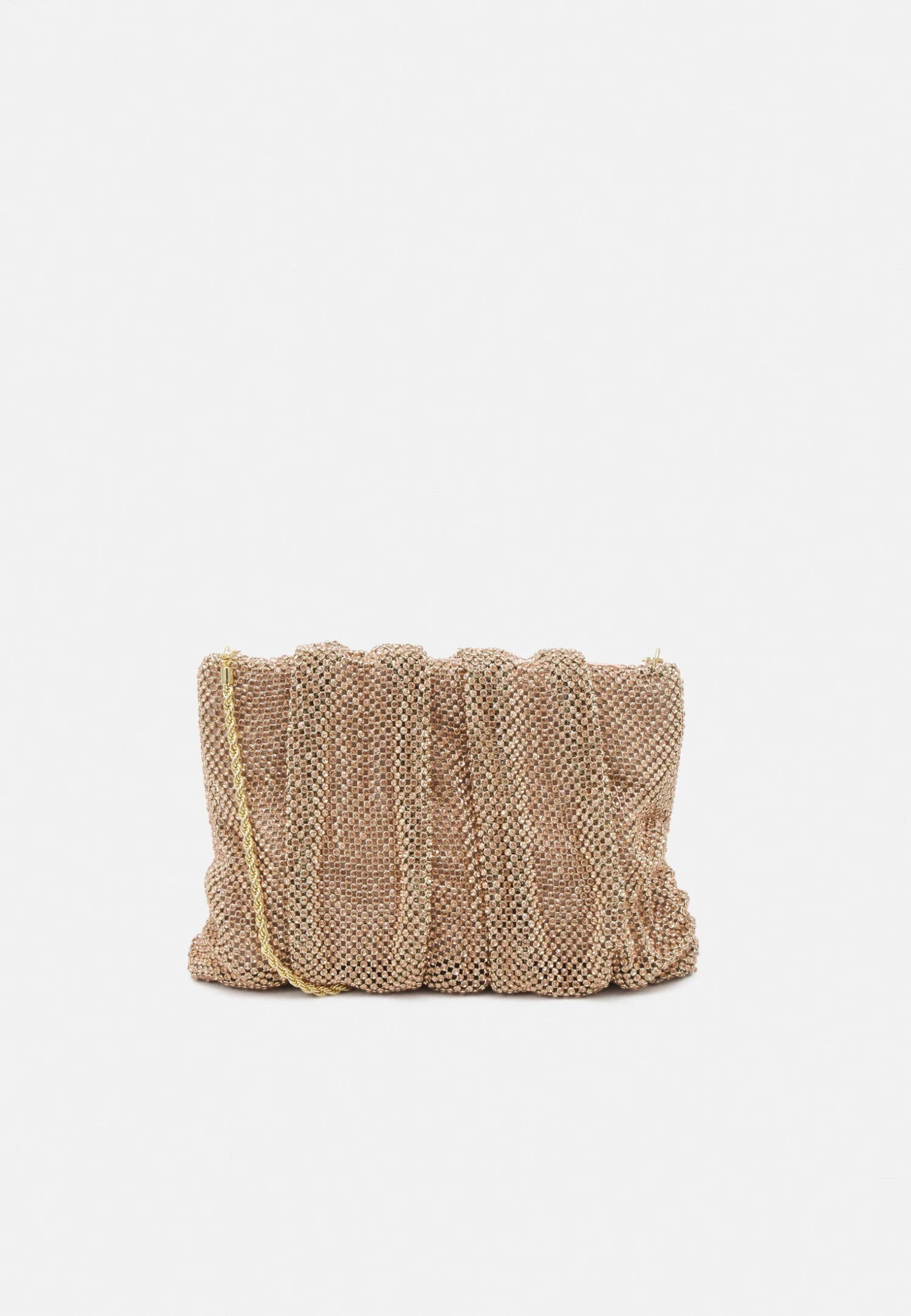 Loeffler Randall Crystal Gathered Flat - Clutch - Light Peach 2 Loeffler Randall Crystal Gathered Flat - Clutch - Light Peach