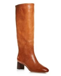 Women's Gia Pointed Toe Knee-High Leather Mid-Heel Boots - Loeffler Randall