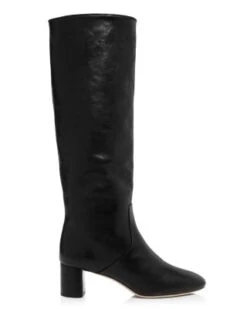 Women's Gia Pointed Toe Knee-High Leather Mid-Heel Boots - Loeffler Randall -Loeffler Randall 9959072 fpx
