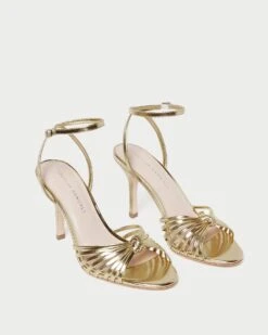 Loeffler Randall Ada Gold Knot Heeled Sandal -Loeffler Randall ADA ML GOLD 4 1