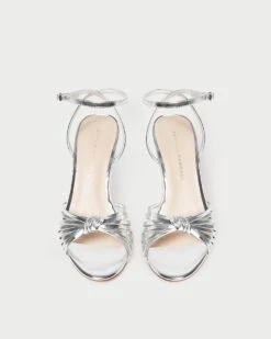 Loeffler Randall Ada Silver Knot Heeled Sandal -Loeffler Randall ADA ML SILVER 3