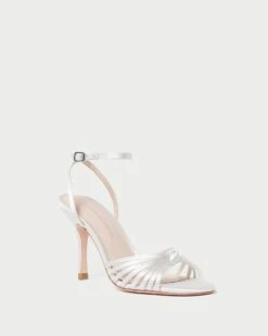 Loeffler Randall Ada Cream Knot Heeled Sandal