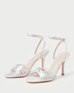 Loeffler Randall Ada Cream Knot Heeled Sandal -Loeffler Randall ADA SATN CREAM 3