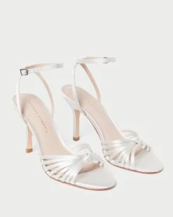 Loeffler Randall Ada Cream Knot Heeled Sandal 10 Loeffler Randall Ada Cream Knot Heeled Sandal -Loeffler Randall ADA SATN CREAM 4 1
