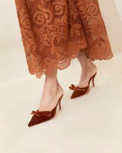 Loeffler Randall Amyra Sienna Bow Kitten Mule -Loeffler Randall AMYRA VL SIENA 049copy