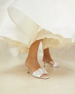 Loeffler Randall Bianca Cream Kitten Heel Mule 11 Loeffler Randall Bianca Cream Kitten Heel Mule -Loeffler Randall BIANCA SATN CREAM 5 1