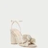 Loeffler Randall Camellia Platinum Pleated Bow Heel -Loeffler Randall CAMELLIA PLA PLTNM 1 0541416c 11a9 4dc3 a23c 9deed8ca7529