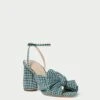 Loeffler Randall Camellia Green Gingham Bow Heel -Loeffler Randall CAMELLIA PLFA MGRGI 1 1