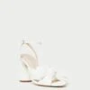 Loeffler Randall Camellia White Pleated Bow Heel