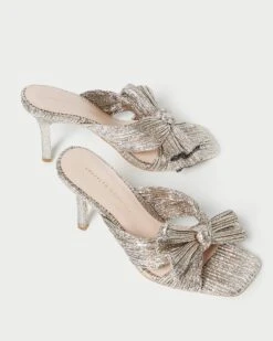 Loeffler Randall Claudia Champagne Pleated Bow Mule -Loeffler Randall CLAUDIA PLA CHAMP 4 94dbd2cf f13a 48a5 b7bf eb14f9ccd36e 1