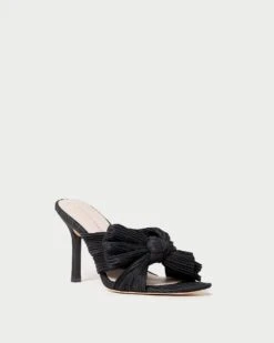 Loeffler Randall Claudia Black Pleated Bow Mule
