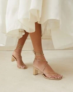 Loeffler Randall Cosette Champagne Ankle Wrap Heel 11 Loeffler Randall Cosette Champagne Ankle Wrap Heel -Loeffler Randall COSETTE N CHMPN 5