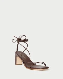 Loeffler Randall Cosette Chocolate Ankle Wrap Heel