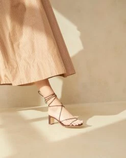 Loeffler Randall Cosette Chocolate Ankle Wrap Heel -Loeffler Randall COSETTE N CHOCO 1504copy 1