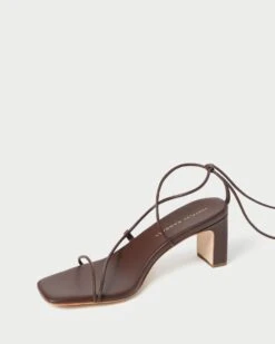 Loeffler Randall Cosette Chocolate Ankle Wrap Heel -Loeffler Randall COSETTE N CHOCO 4