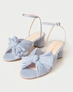 Loeffler Randall Dahlia Blue Pleated Bow Heel -Loeffler Randall DAHILA PLFA BLUE 5 effcdfaf 201b 4b9f 9946 83601824b867