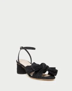 Loeffler Randall 43 Loeffler Randall Dahlia Black Pleated Bow Heel