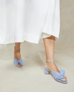 Loeffler Randall Dahlia Blue Pleated Bow Heel 11 Loeffler Randall Dahlia Blue Pleated Bow Heel -Loeffler Randall DAHLIA PLFV BLUE 5 1