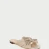 Loeffler Randall Daphne Platinum Pleated Bow Slide 2 Loeffler Randall Daphne Platinum Pleated Bow Slide -Loeffler Randall DAPHNE PLA PLTNM 1updated