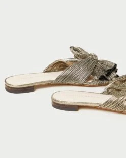 Loeffler Randall Daphne Dark Gold Bow Slide -Loeffler Randall DAPHNE PLFM DAGO 4