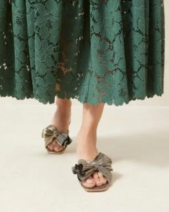 Loeffler Randall Daphne Dark Gold Bow Slide -Loeffler Randall DAPHNE PLFM DAGO 5