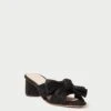 Loeffler Randall Emilia Black Pleated Bow Heel