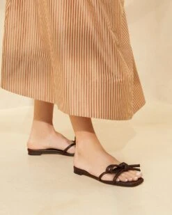 Loeffler Randall Hadley Chocolate Bow Sandal 11 Loeffler Randall Hadley Chocolate Bow Sandal -Loeffler Randall HADLEY N CHOCO 047copy