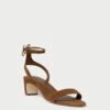 Loeffler Randall Jackie Cacao Mid Heel Sandal