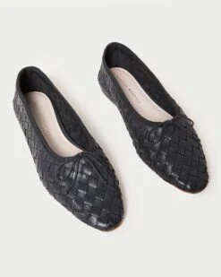 Loeffler Randall Landry Black Woven Ballet Flat -Loeffler Randall LANDRY WL BLACK 3