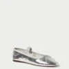 Loeffler Randall Leonie Silver Ballet Flat -Loeffler Randall LEONIE EMSK SILVR 1