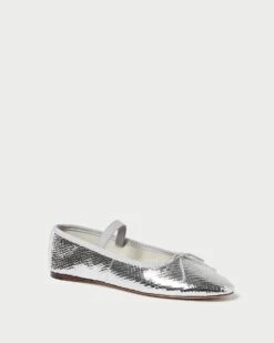 Loeffler Randall Leonie Silver Ballet Flat