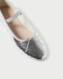 Loeffler Randall Leonie Silver Ballet Flat -Loeffler Randall LEONIE EMSK SILVR 3