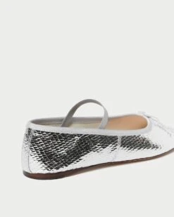 Loeffler Randall Leonie Silver Ballet Flat -Loeffler Randall LEONIE EMSK SILVR 4
