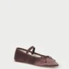 Loeffler Randall Leonie Chocolate Satin Ballet Flat 1 Loeffler Randall Leonie Chocolate Satin Ballet Flat -Loeffler Randall LEONIE SANT CHOCO 1