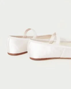 Loeffler Randall Leonie Cream Ballet Flat -Loeffler Randall LEONIE SATN CREAM 4