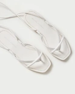 Loeffler Randall Lilla White Thong Wrap Sandal 9 Loeffler Randall Lilla White Thong Wrap Sandal -Loeffler Randall LILLA VA DESWH 3
