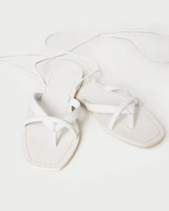 Loeffler Randall Lilla White Thong Wrap Sandal 10 Loeffler Randall Lilla White Thong Wrap Sandal -Loeffler Randall LILLA VA DESWH 4