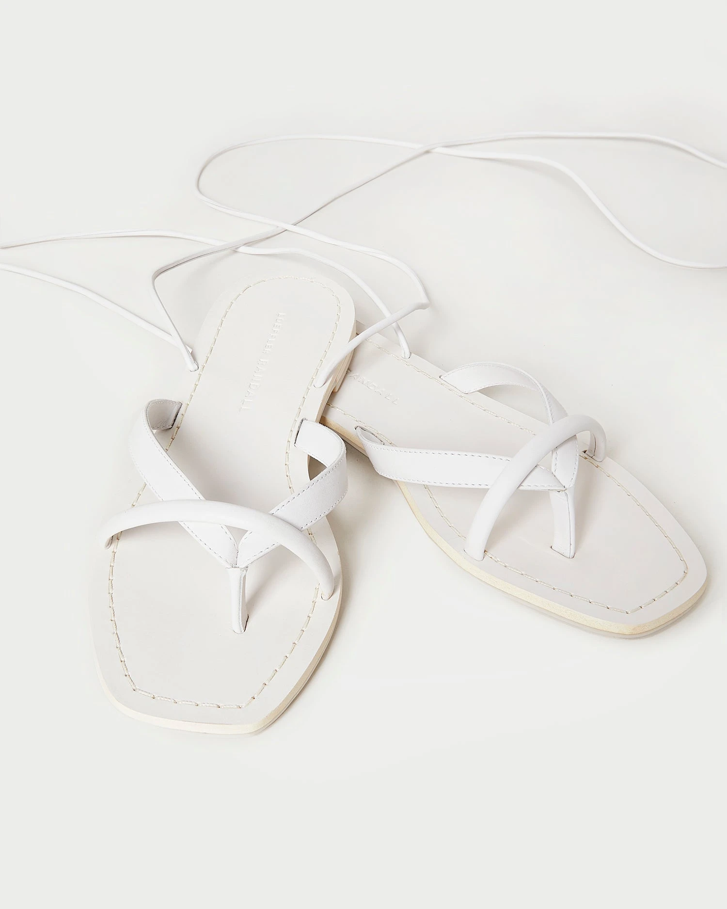 Loeffler Randall Lilla White Thong Wrap Sandal 6 Loeffler Randall Lilla White Thong Wrap Sandal - Image 4