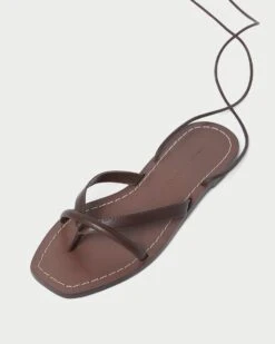 Loeffler Randall Lilla Espresso Thong Wrap Sandal 10 Loeffler Randall Lilla Espresso Thong Wrap Sandal -Loeffler Randall LILLA VA ESPRE 4copy